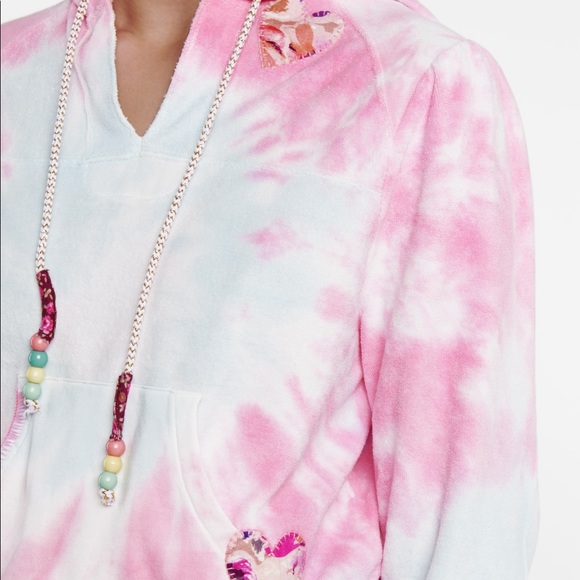 LOVESHACKFANCY Kirby Tie Dye cotton Hoodie S - Picture 3 of 8